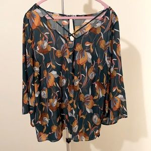 Papermoon Green Floral Top